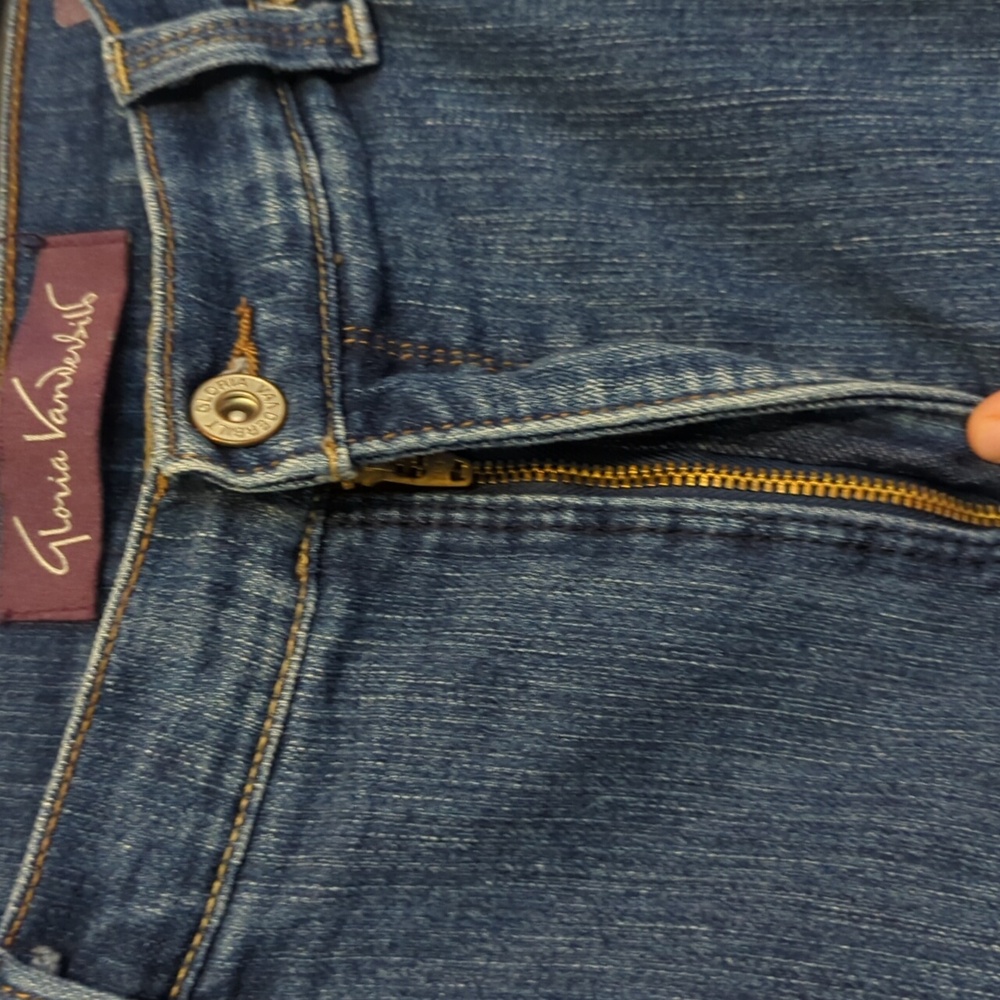 Gloria Vanderbilt Amanda Skimmer Denim Jeans Capri Pants Size 16 - Picture 4 of 9